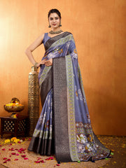 Patola Zari Border Art Silk Woven Saree