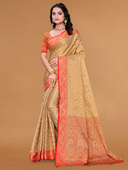 Zari Jaal Cotton Woven Saree