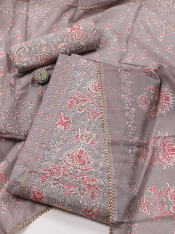 Floral Printed Cotton Unstitched Suit Material