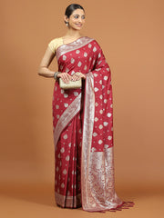 Zari Border Woven Art Silk Saree