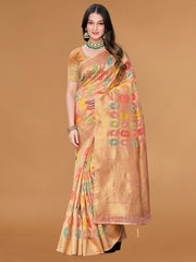 Zari Jaal Cotton Woven Saree