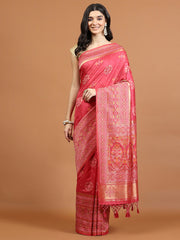 Zari Jaal Woven Art Silk Saree