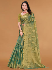 Zari Jaal Cotton Woven Saree