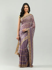 Embroidery Border Organza Saree