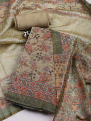 Kantha Work Chanderi Unstitched Suit With Dupatta