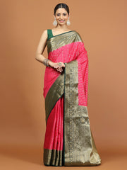 Zari Border Woven Art Silk Saree