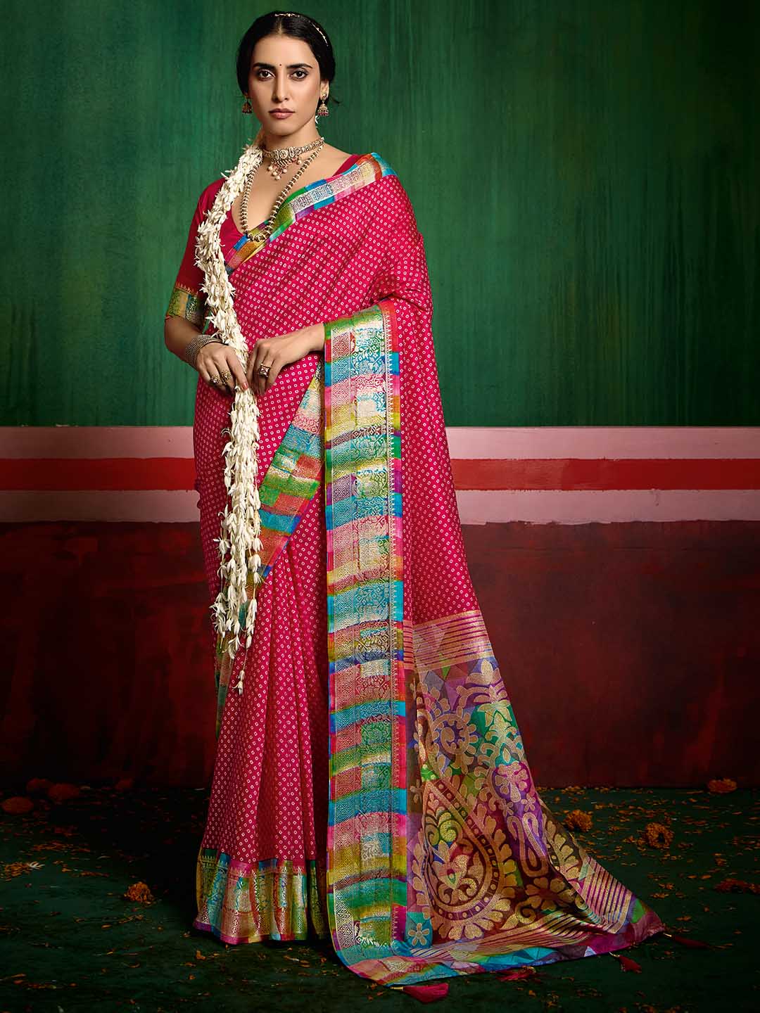 Zari Border Art Silk Saree