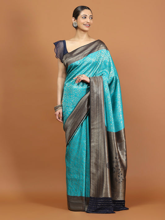 Zari Border Woven Art Silk Saree