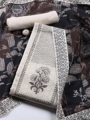 Printed Cotton Blend Unstitched Suit Piece With Dupatta