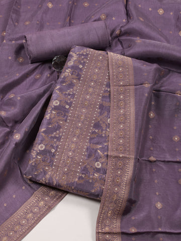 Woven Chanderi Unstitched Suit With Dupatta