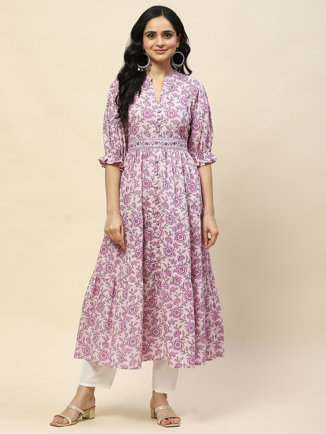 Floral Printed Cotton Kurta