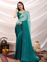 Embroidered Crepe Saree