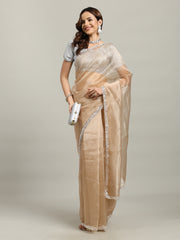 Sequence Embroidery Tissue Saree