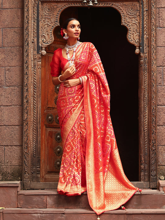 Gharchola Georgette Saree