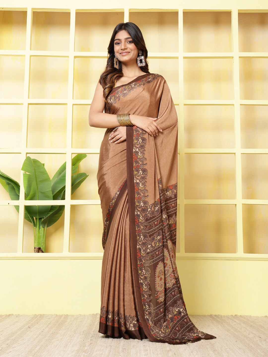 Digital Printed Crepe Saree