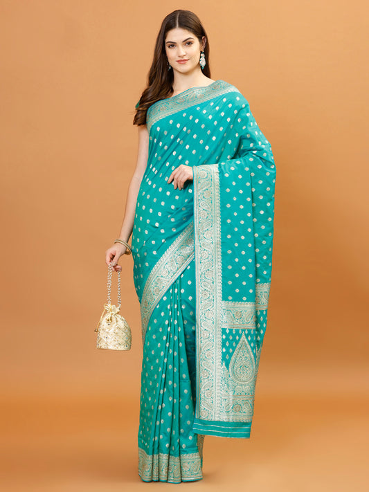 Zari Border Banarasi Woven Saree