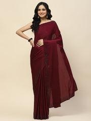 Embellished Stone Satin Saree