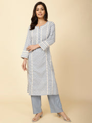 Printed Cotton Kurta Set