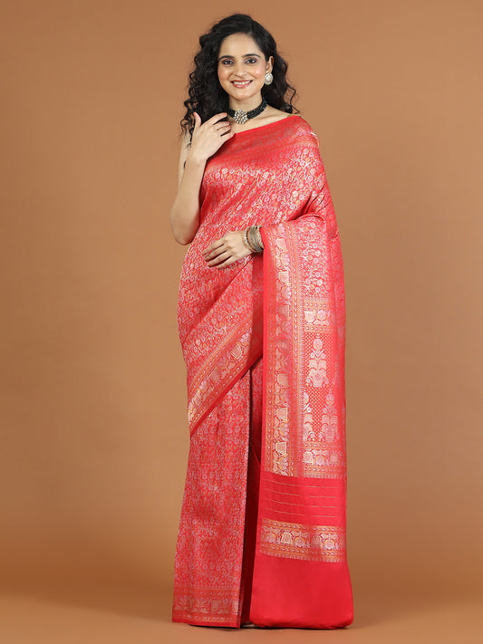 Zari Jaal Border Woven Handloom Saree