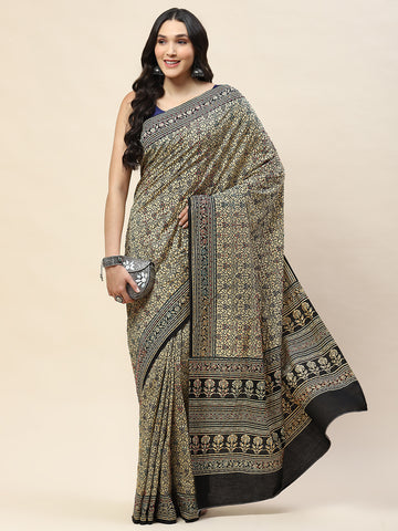 Digital Floral Printed Cotton Saree