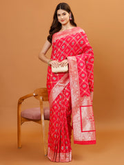 Zari Border Banarasi Woven Saree