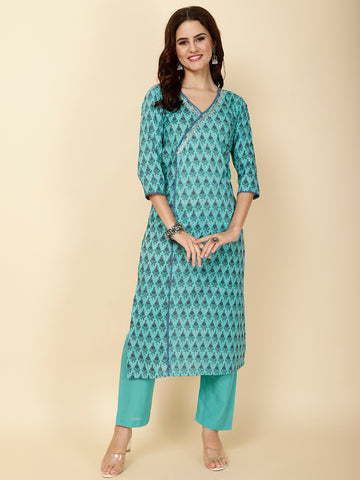 Printed Cotton Kurta Set