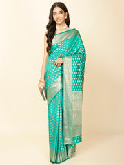 Zari Border Booti Woven Handloom Saree