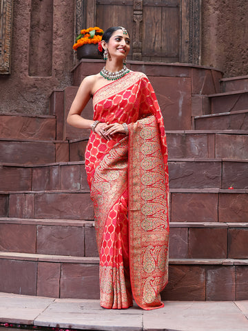 Zari Jaal Georgette Woven Saree