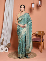 Woven Design Satin Saree