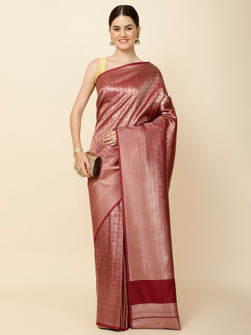 Brocade Zari Jaal Woven Handloom Saree