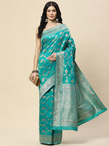 Zari Jaal Woven Art Silk Banarsi Saree