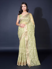 Sequence Embroidery Tissue Saree