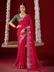 Plain Crepe Saree