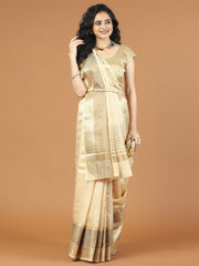 Plain Zari Border Handloom Saree