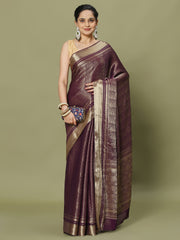 Zari Jaal Woven Crepe Saree