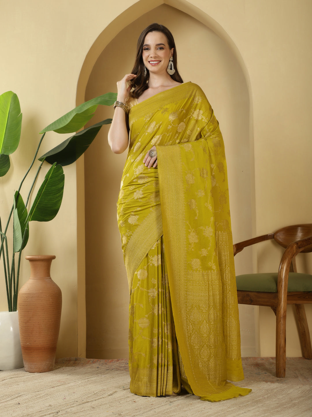 Zari Jaal Georgette Saree