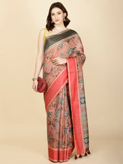 Digital Floral Printed Cotton Saree