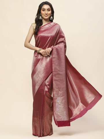 Brocade Zari Jaal Woven Handloom Saree