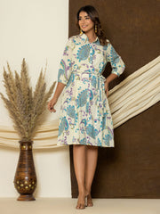 Floral Printed Cotton Dress