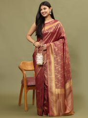 Zari Jaal Woven Handloom Saree