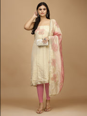 All Over Embroidered Tissue Unstitched Suit Piece With Dupatta