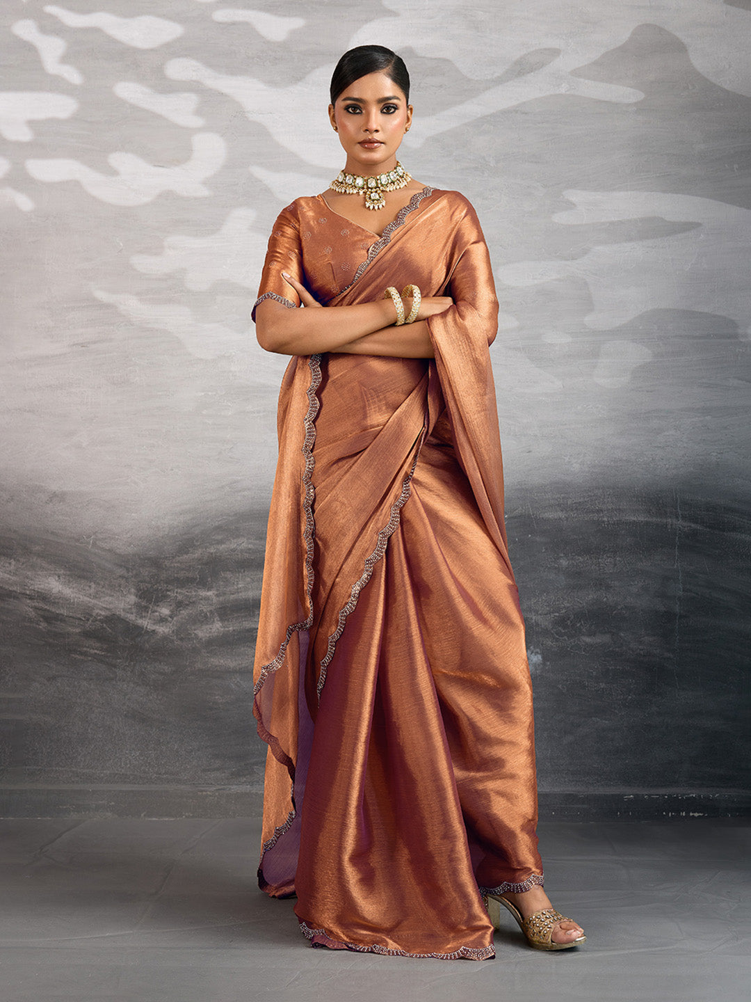 Woven Border Tissue Saree