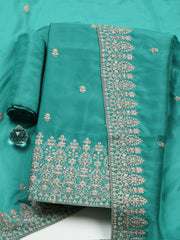 Woven Design Chanderi Unstitched Suit With Pant & Dupatta