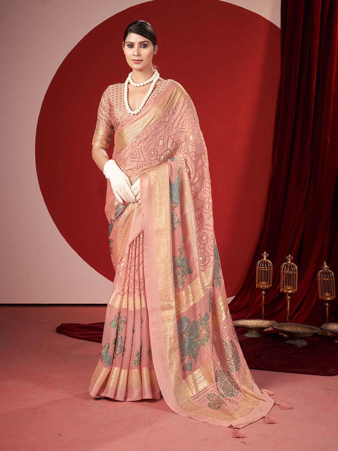 Zari Border Georgette Saree
