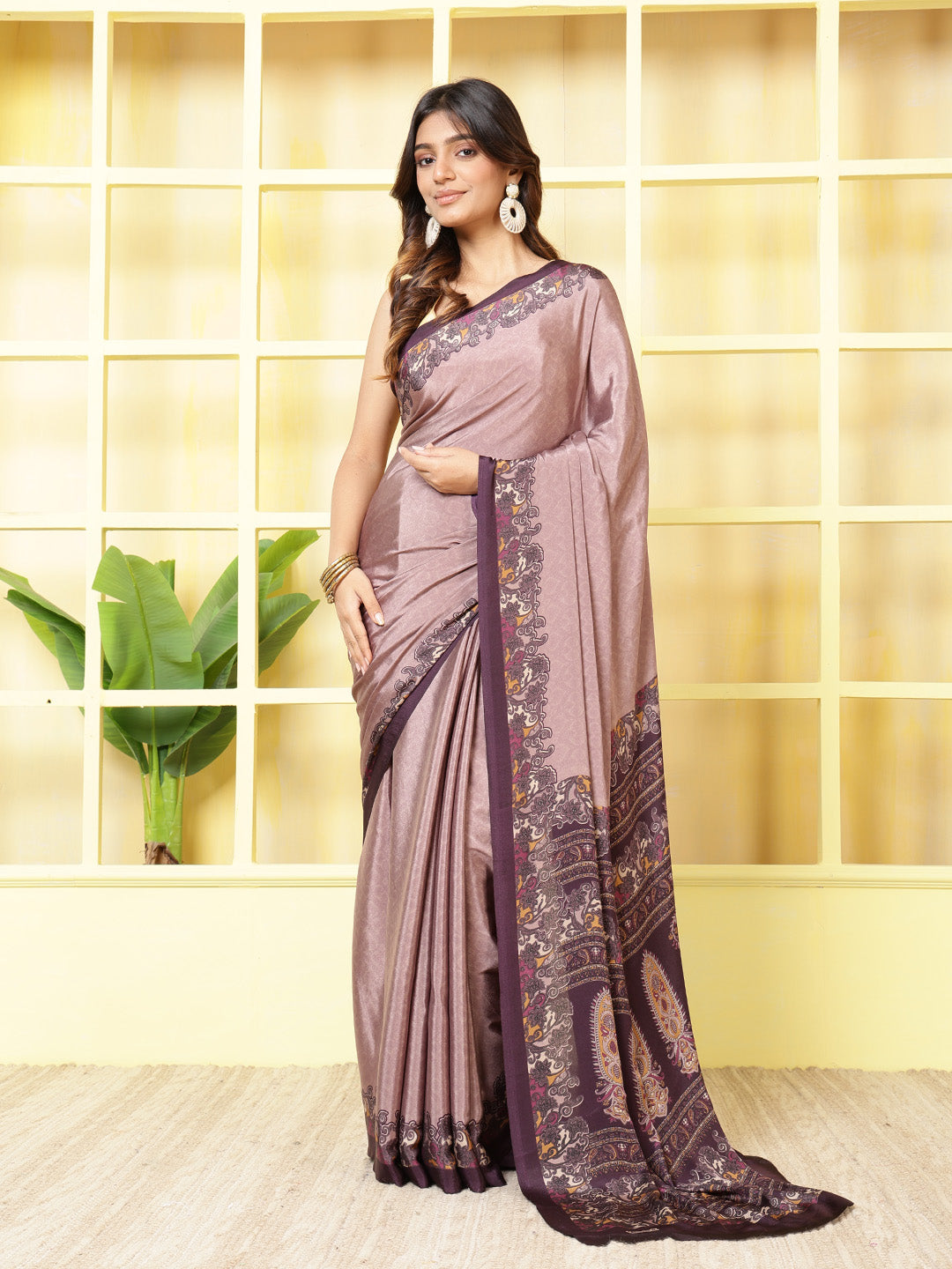 Digital Printed Crepe Saree