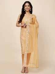 All Over Embroidered Cotton Blend Unstitched Suit With Dupatta