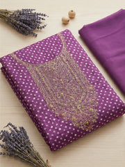 Embroidered Cotton Unstitched Suit With Pant