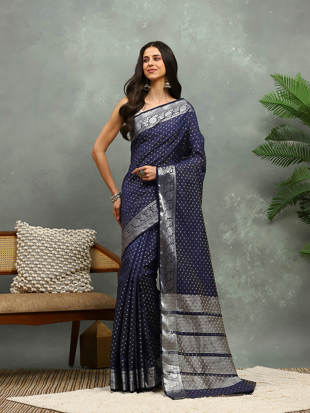Zaari Border Art Silk Saree