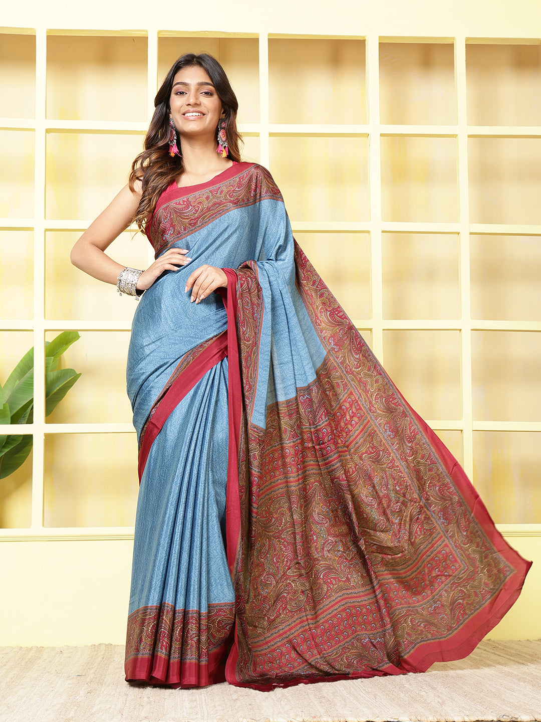 Digital Printed Crepe Saree