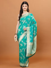 Stone Embroidery Banarasi Saree